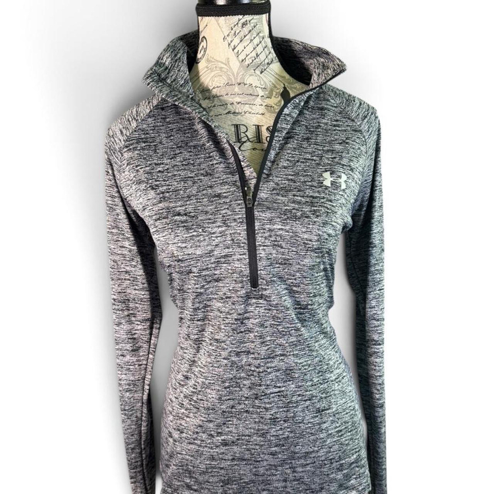 Under Armour Women’s Medium HeatGear Gray Heather Quarter-Zip Pullover